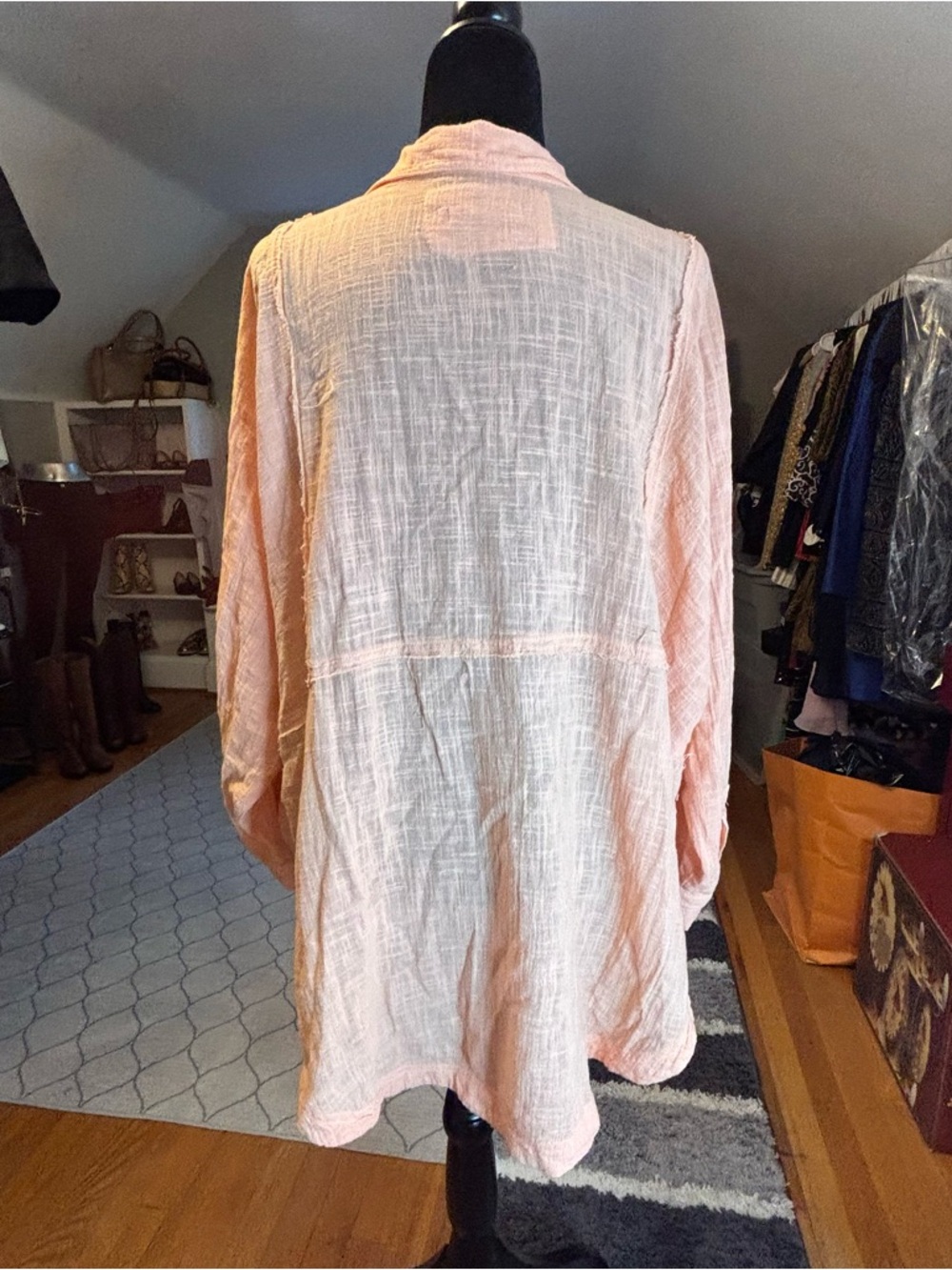 FREE PEOPLE One And Only Buttondown Top Dolman Oversized We The Free Tunic Sz S - Picture 9 of 9